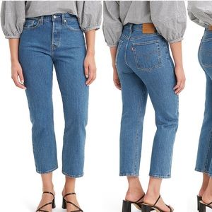 Levi's Wedgie High Waist Straight Leg Jeans (Jive Stonewash)